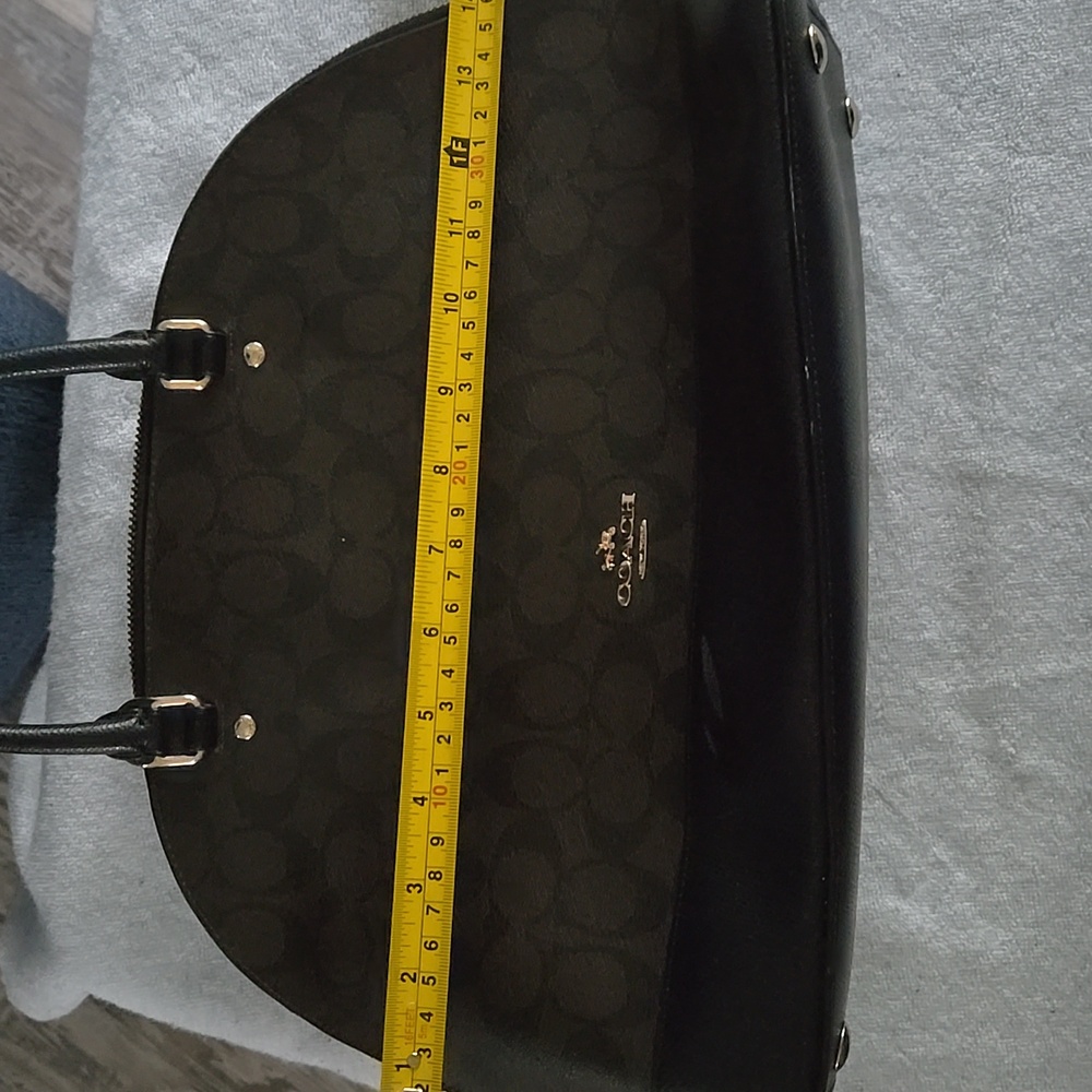 Coach Signature Brown and Black Satchel - Picture 8 of 10
